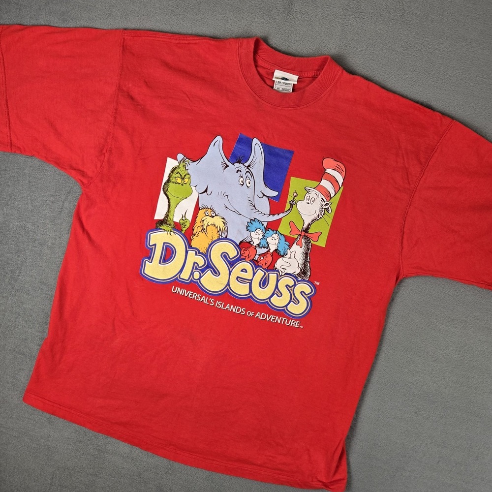 VINTAGE Dr. Seuss‎ T-Shirt Adult 2XL Universals Island of Adventure Universal